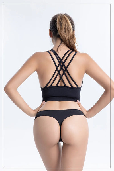 Calcinha fio dental feminina de algodão 6 peças, esportiva, respirável, cintura baixa, lingerie sexy feminina, cor sólida, fio dental