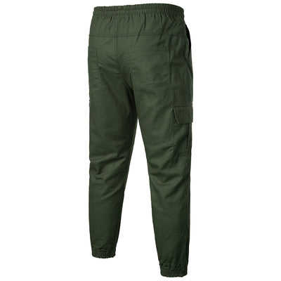 Calças esportivas com elástico, calças compridas casuais para corrida, calças de perna pequena, com cordão elástico, para outono e inverno