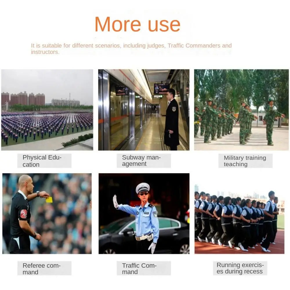 Apito de metal alto profissional com corda esportiva apito resistente ao desgaste apitos portáteis de aço inoxidável para árbitro