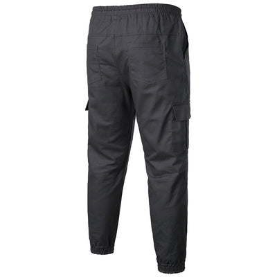 Calças esportivas com elástico, calças compridas casuais para corrida, calças de perna pequena, com cordão elástico, para outono e inverno