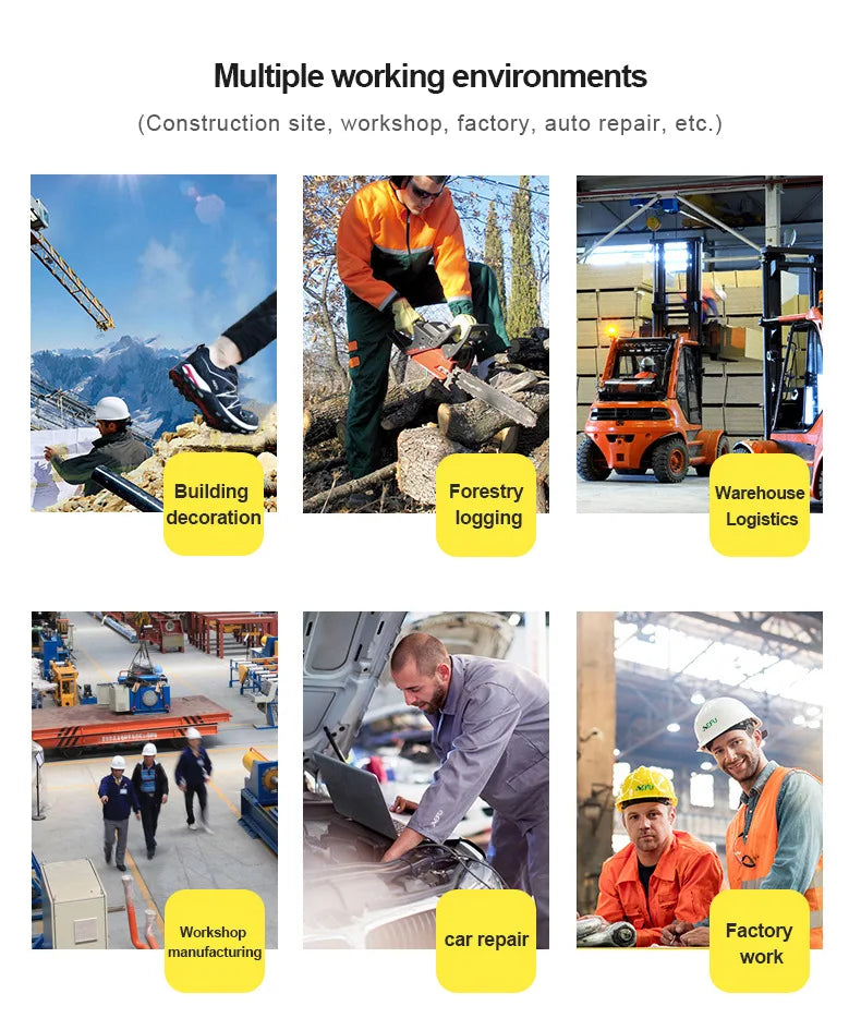 Novos calçados de segurança com botão giratório para homens, anti-esmagamento e anti-furo, calçados de trabalho da moda, calçados esportivos masculinos, botas de segurança e proteção para homens