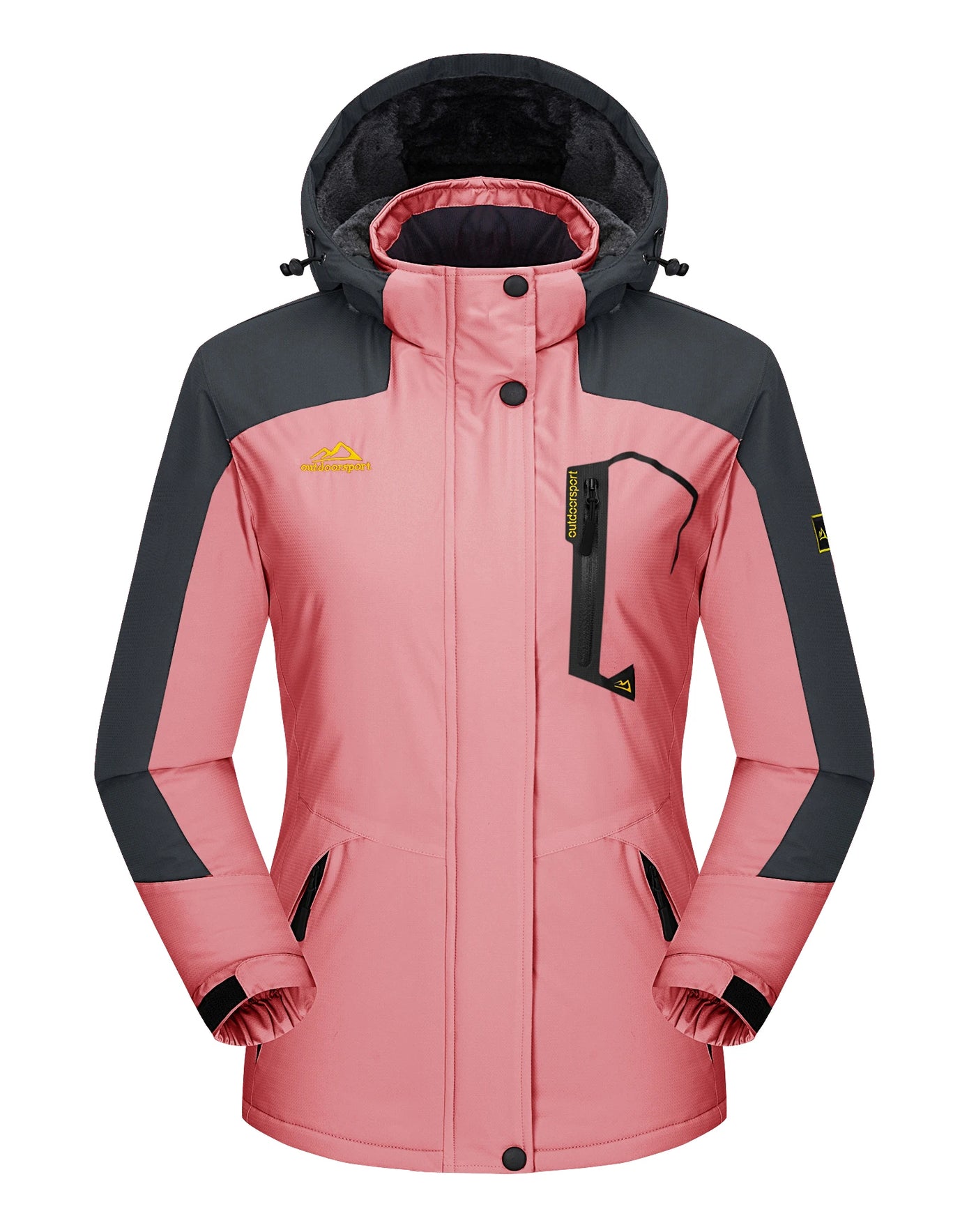 Jaqueta feminina de inverno pesada para snowboard e esqui KEFITEVD, térmica, quente, para caminhadas, corta-vento, casual