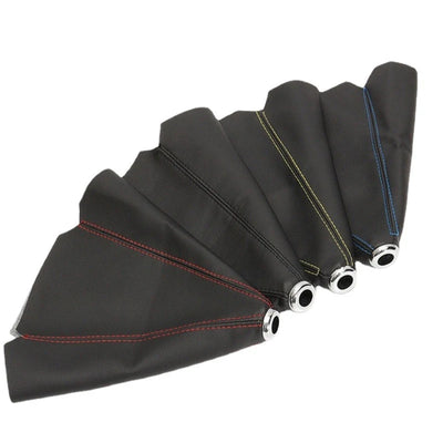 Colar de mudança de marcha universa de 16 mm para carro, couro sintético, colar de mudança de marcha para carro, alavanca de mudança manual automática, capa para porta-malas, legging