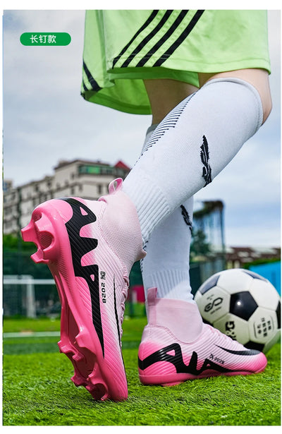 Novas chuteiras masculinas de futebol, chuteiras de futebol rápido, chuteiras de campo de futebol profissional, tênis originais para meninos de futsal TF/FG