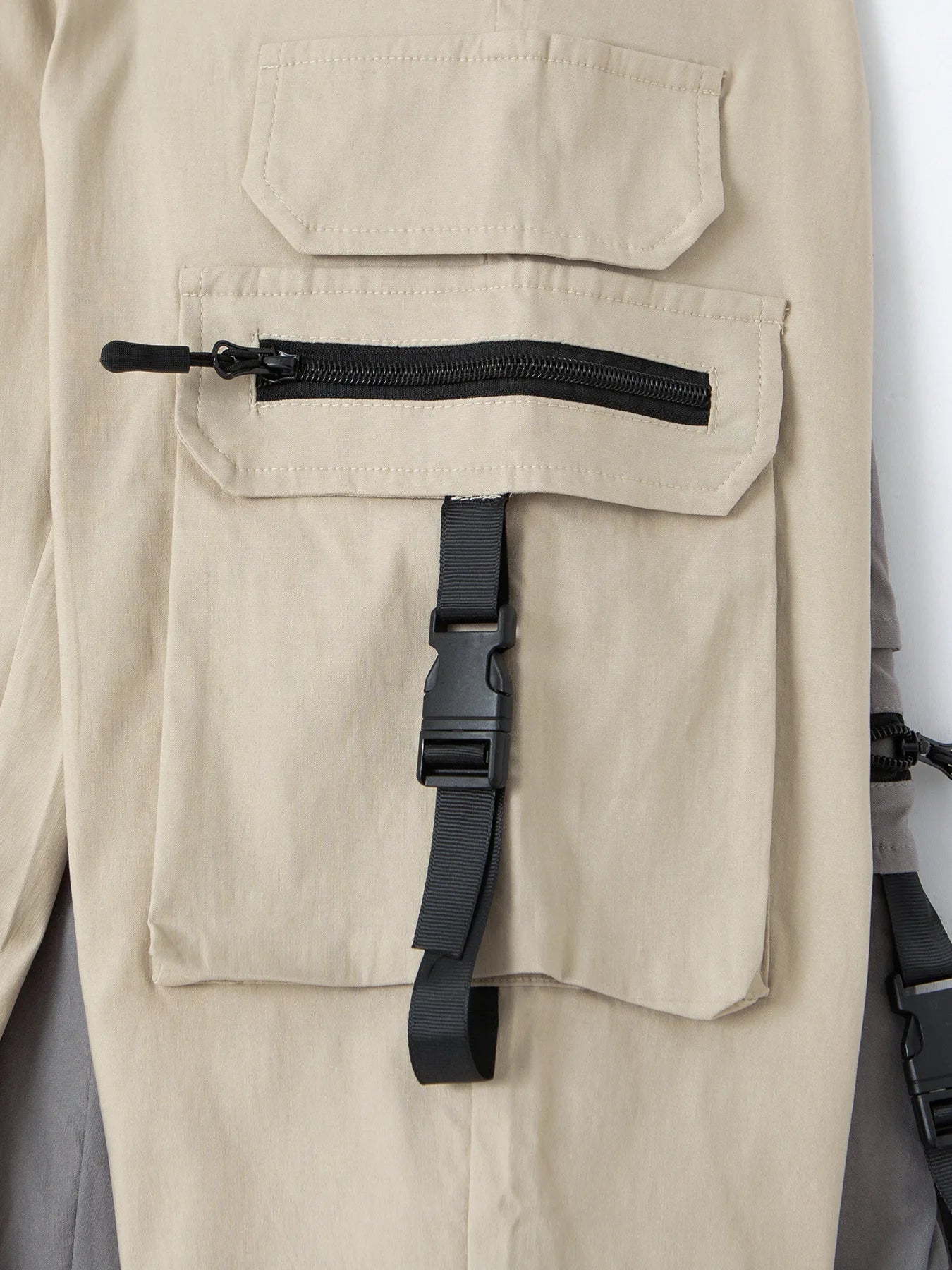 Calças esportivas casuais multibolsos para homens, primavera e outono, slim fit, moda urbana, antirrugas, para esportes ao ar livre