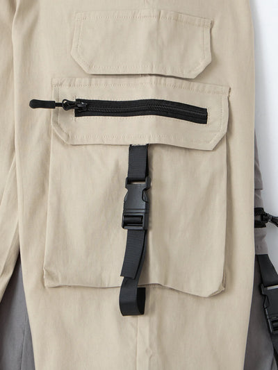 Calças esportivas casuais multibolsos para homens, primavera e outono, slim fit, moda urbana, antirrugas, para esportes ao ar livre