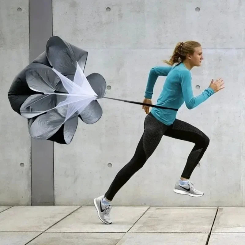1/2 peças de pára-quedas de agilidade ajustável treinamento velocidade guarda-chuva futebol futebol resistência fitness corrida rampa esportes obstáculos