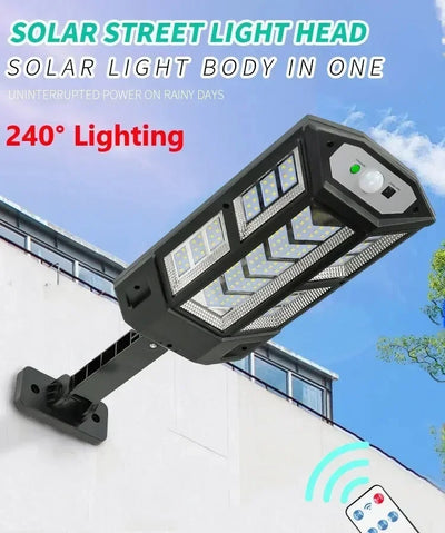 Lâmpada solar LED de 300.000 lm para áreas externas, com sensor de movimento, 4 modos, à prova d'água, IP65, para jardim Light Street Yard Lanter