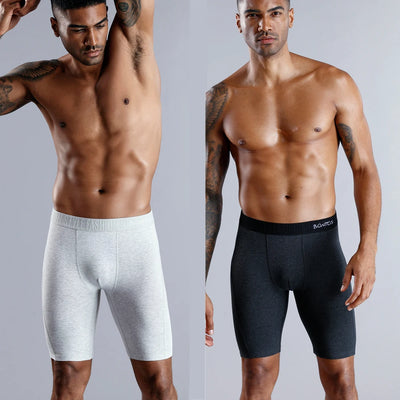 4 peças boxers longos para homens roupa íntima plus size calcinhas masculinas sexy pernas longas cuecas de algodão boxer masculino moda masculina tronco