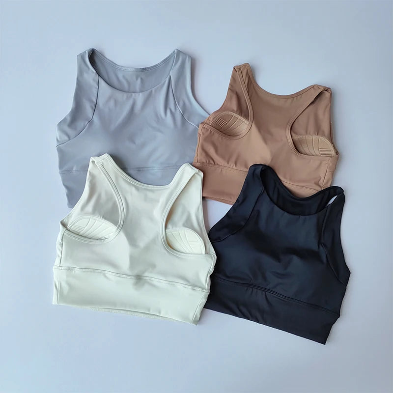 Colete esportivo compacto à prova de choque, multifuncional, respirável, para corrida, ioga, roupa de ginástica, novo sutiã fitness de verão