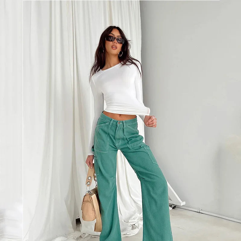 Camisetas femininas casuais de manga comprida, primavera outono, lisas, slim fit, pulôveres, camisetas, streetwear feminino, camisetas básicas, tops casuais