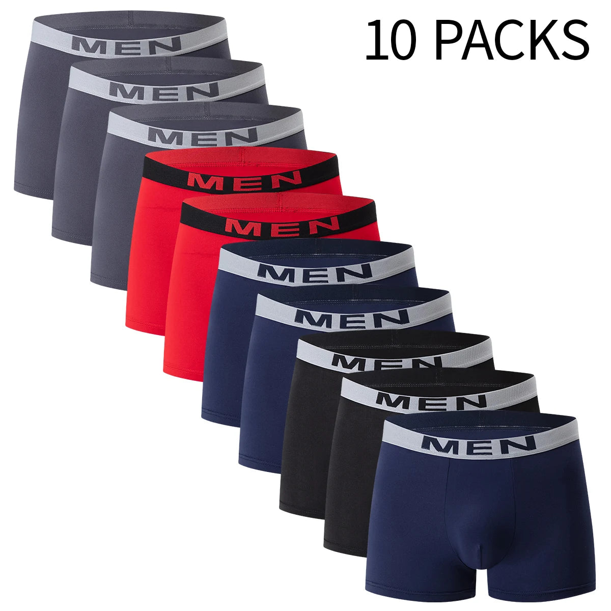 Pacote com 4/10 shorts masculinos, moda simples, vários tamanhos, para adolescentes e adultos, com cintura elástica, para pais e filhos