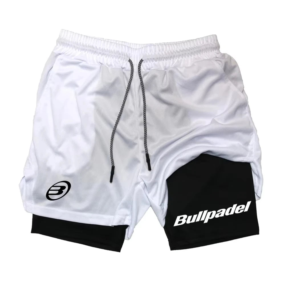 Novos shorts esportivos masculinos de padel, shorts de tênis respiráveis de verão, calças de badminton de secagem rápida, roupas esportivas para corrida ao ar livre
