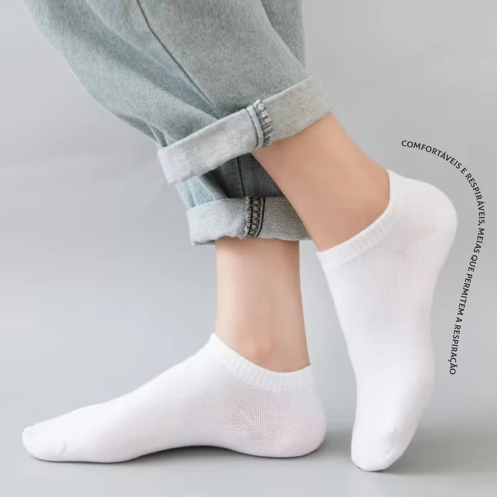 12 pares, meias curtas estilo barco, meias masculinas de algodão, leves, respiráveis, meias curtas, contendo algodão