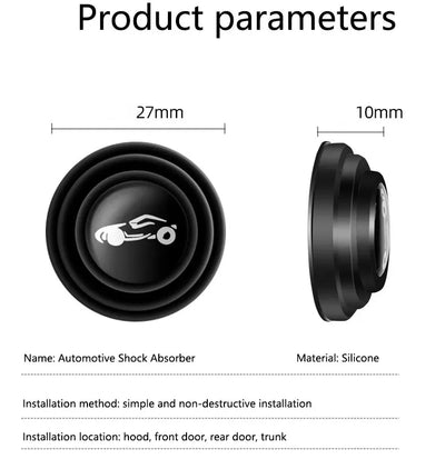 20 peças de almofadas antichoque de silicone para porta de carro, universal, isolamento acústico, adesivos de almofada espessante, juntas anti-riscos