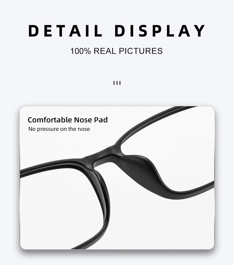 Óculos de leitura CLLOIO UltraLight de alta qualidade em titânio puro, anti-raios azuis, para miopia e hipermetropia, óculos de grau