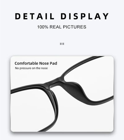 Óculos de leitura CLLOIO UltraLight de alta qualidade em titânio puro, anti-raios azuis, para miopia e hipermetropia, óculos de grau