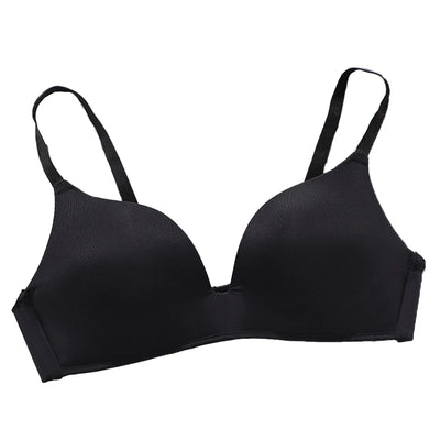Sutiã feminino sem costura sexy sem aro push up roupa íntima para meninas estudantes respirável fino 10 cores sutiãs femininos sutiã respirável franzido