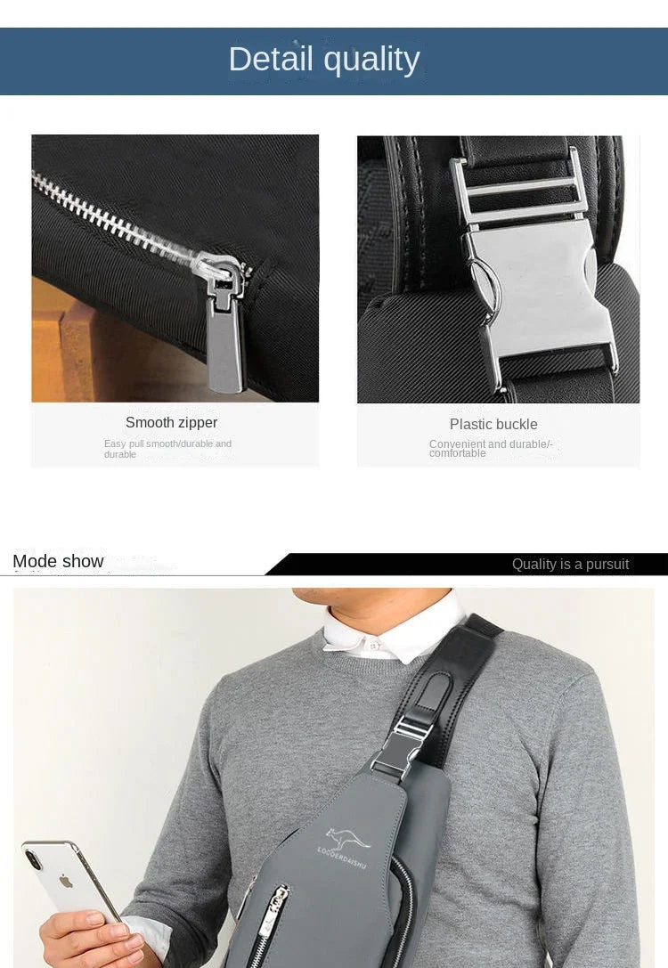 Bolsa de peito masculina nova moda estilo coreano casual esportiva à prova d'água bolsa de peito oxford transversal para homens bolsa de ombro mensageiro