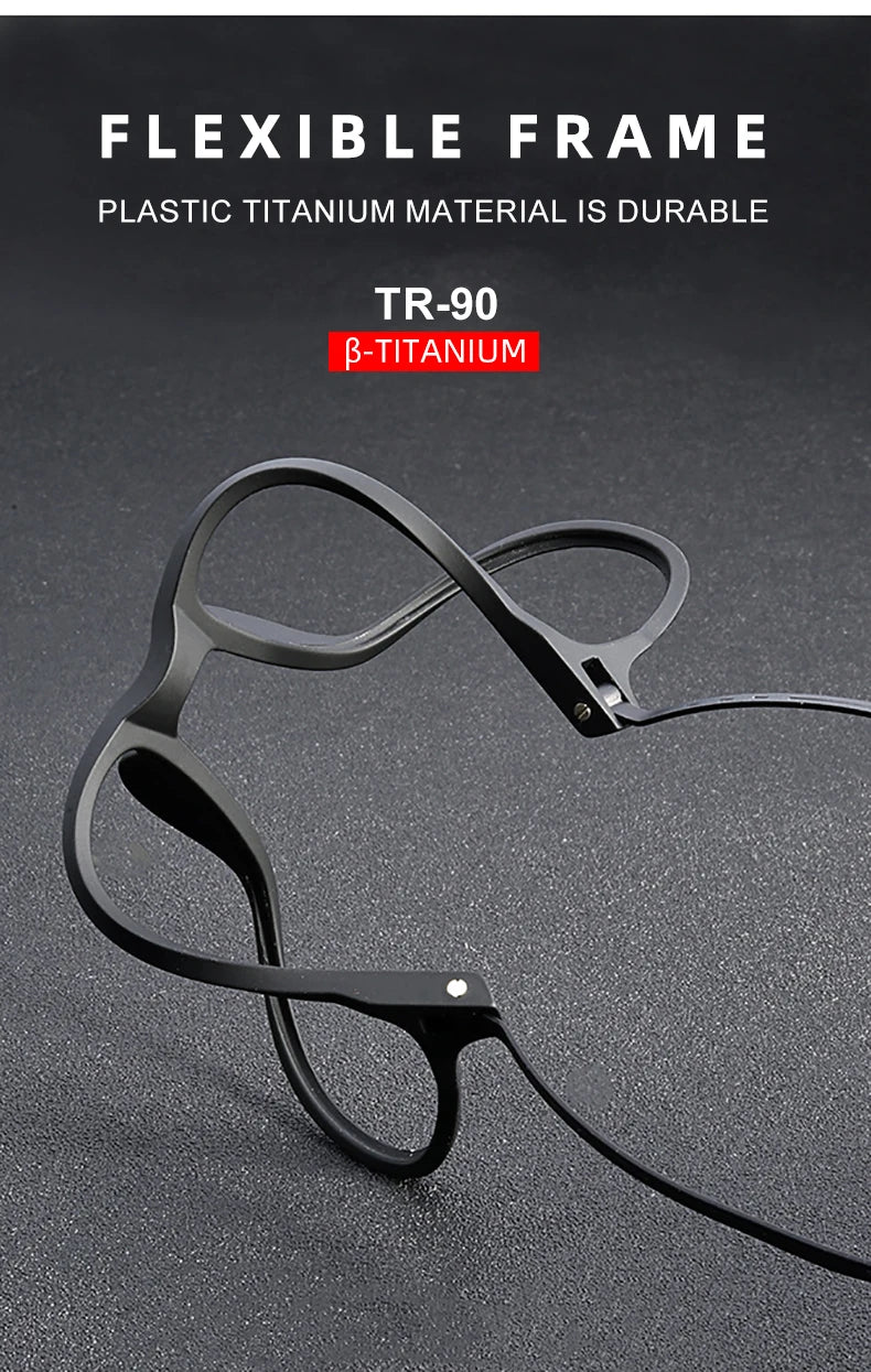 Óculos de leitura CLLOIO UltraLight de alta qualidade em titânio puro, anti-raios azuis, para miopia e hipermetropia, óculos de grau