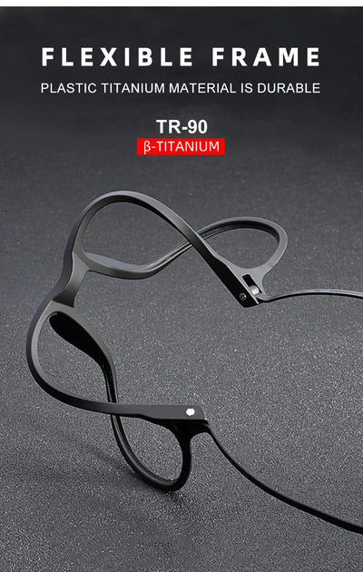 Óculos de leitura CLLOIO UltraLight de alta qualidade em titânio puro, anti-raios azuis, para miopia e hipermetropia, óculos de grau