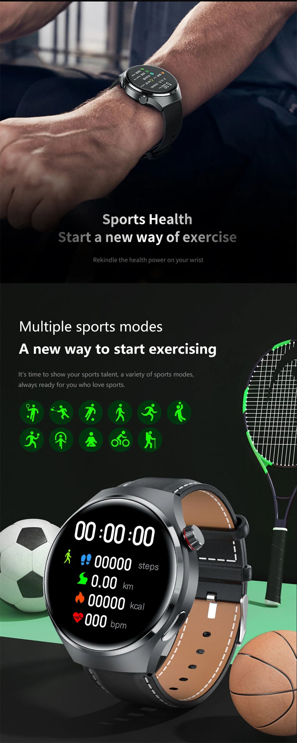 Para Huawei Watch 4 Pro NFC Smart Watch Masculino GPS Sports Tracker Tela HD de 1,53" Monitor de Saúde Relógios Bluetooth Chamada SmartWatch