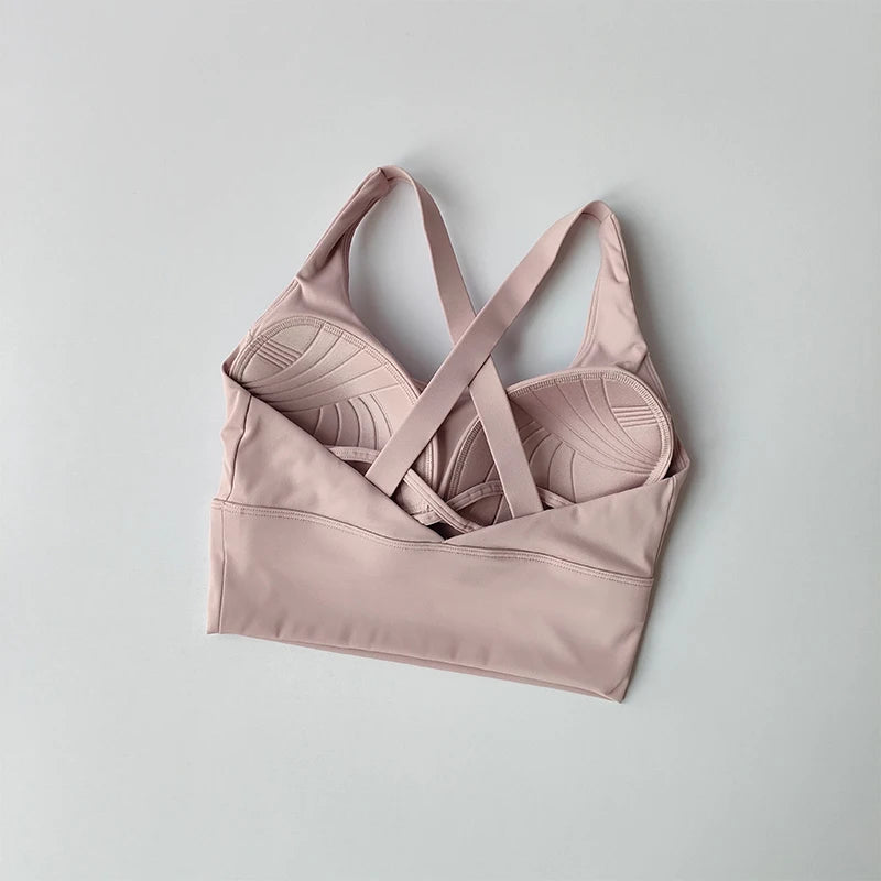 Coleção de sutiãs esportivos tudo-em-um, sutiã profissional de alta intensidade à prova de choque, para corrida, ioga, fitness, pano de verão