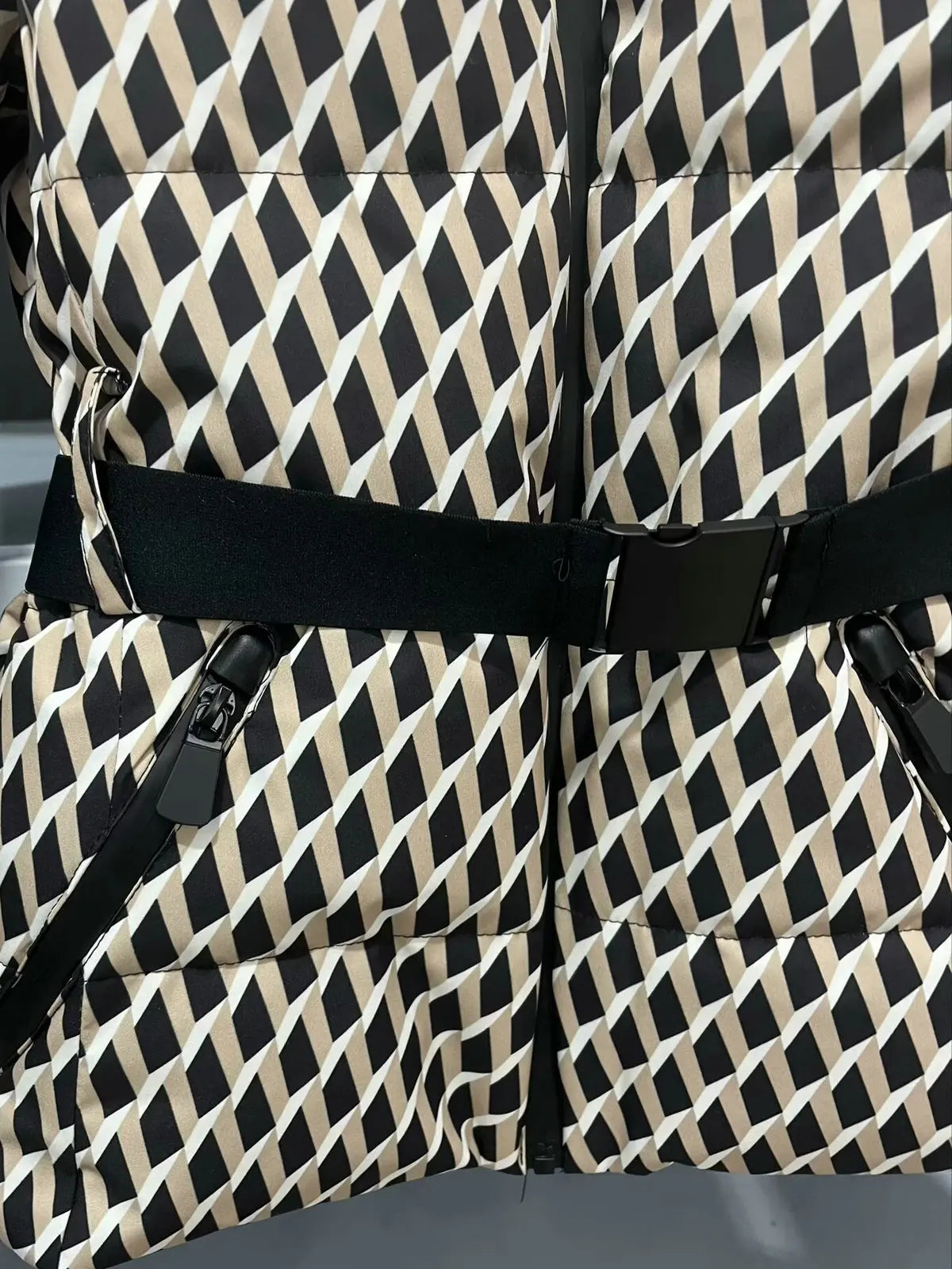 Casacos femininos de inverno com capuz, cintura alta, acolchoados, esportivos, parkas, com cinto, elegantes, grossos, quentes, à prova de vento, jaquetas de esqui