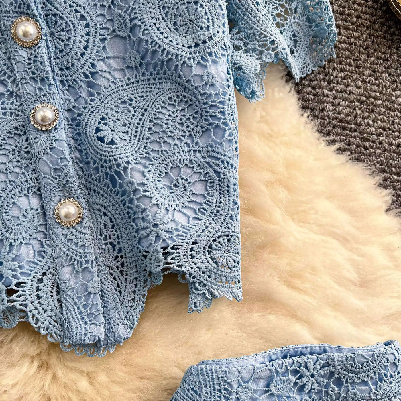 Elegante vestido longo de pérolas, conjunto feminino de 2 peças, manga curta, flor, bordado, camisa de renda, saia midi evasê