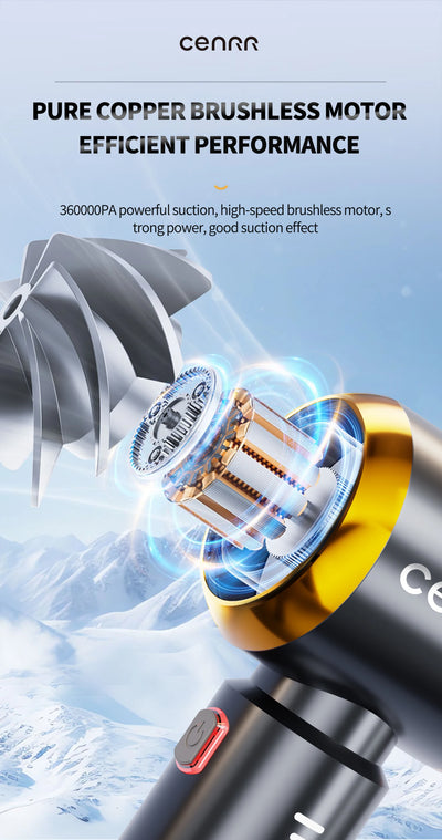 Aspirador de pó automotivo CENRR 998000PA com forte sucção, sem fio, portátil, máquina de limpeza