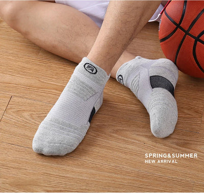 3 pares de meias masculinas de futebol, basquete, esportivas, grossas, com fundo de toalha, respiráveis, meias curtas de cano médio, meias de grife