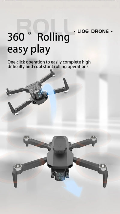 LYZRC L106 / L106MAX HD Câmera Dupla Comutação Motor Brushless RC Drone Dobrável Mini Wifi 2.4GHz 360° Helicóptero OAS Inteligente