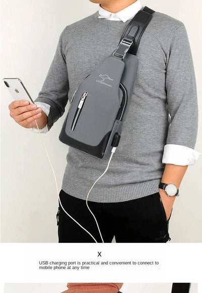 Bolsa de peito masculina nova moda estilo coreano casual esportiva à prova d'água bolsa de peito oxford transversal para homens bolsa de ombro mensageiro