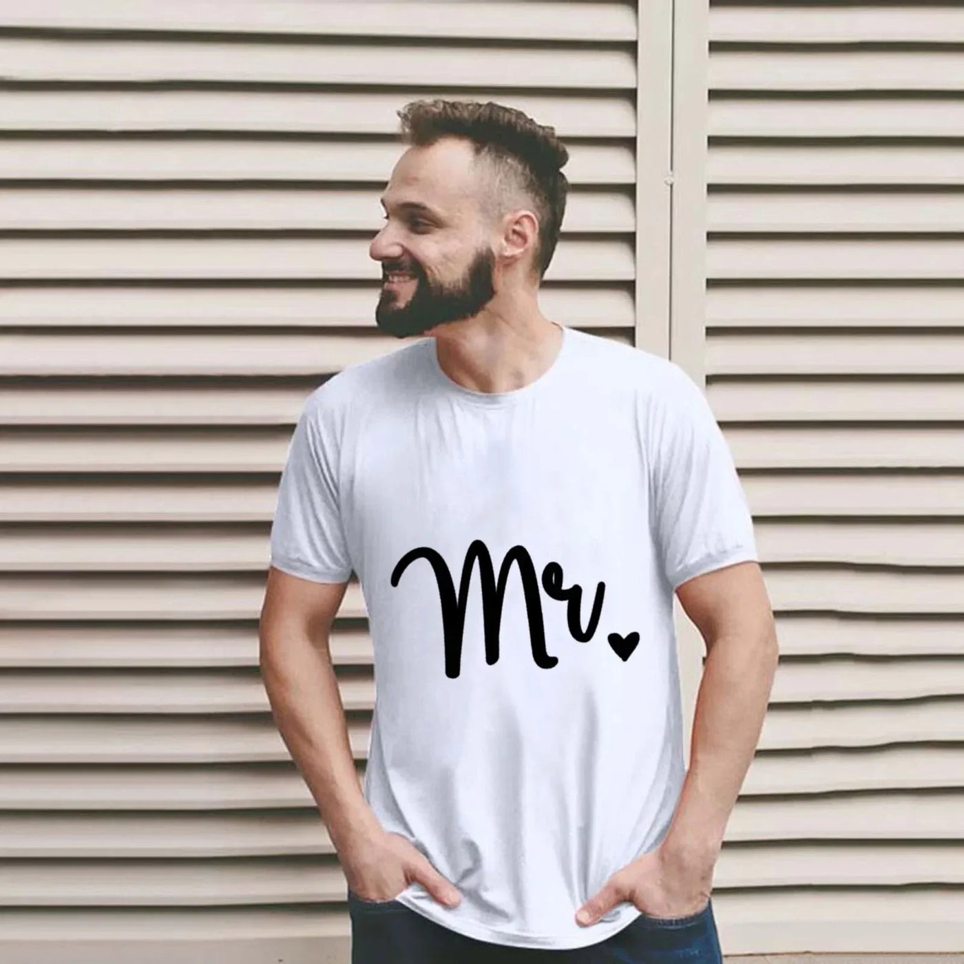 Camiseta Love Letter Combine, camiseta para casal, patchwork de coração, gola redonda, manga curta, Valentine's Day Gift For Partner