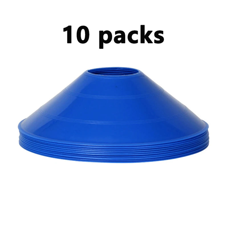 Conjunto de 10 cones para treinamento de futebol, equipamento para crianças, cones de disco profissional, exercícios de agilidade, evitando obstáculos, acessórios de treinamento esportivo