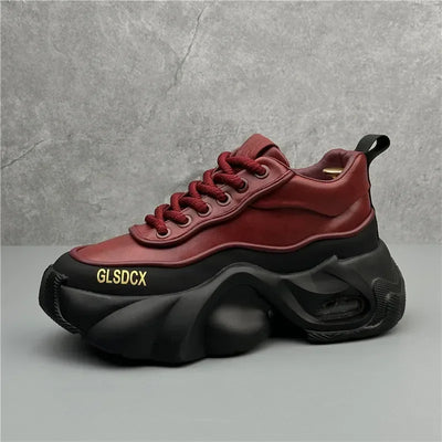 Sapatos masculinos estilo designer outono inverno tênis masculinos confortáveis plataforma grossa calçados casuais da moda tênis esportivos