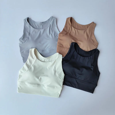 Colete esportivo compacto à prova de choque, multifuncional, respirável, para corrida, ioga, roupa de ginástica, novo sutiã fitness de verão