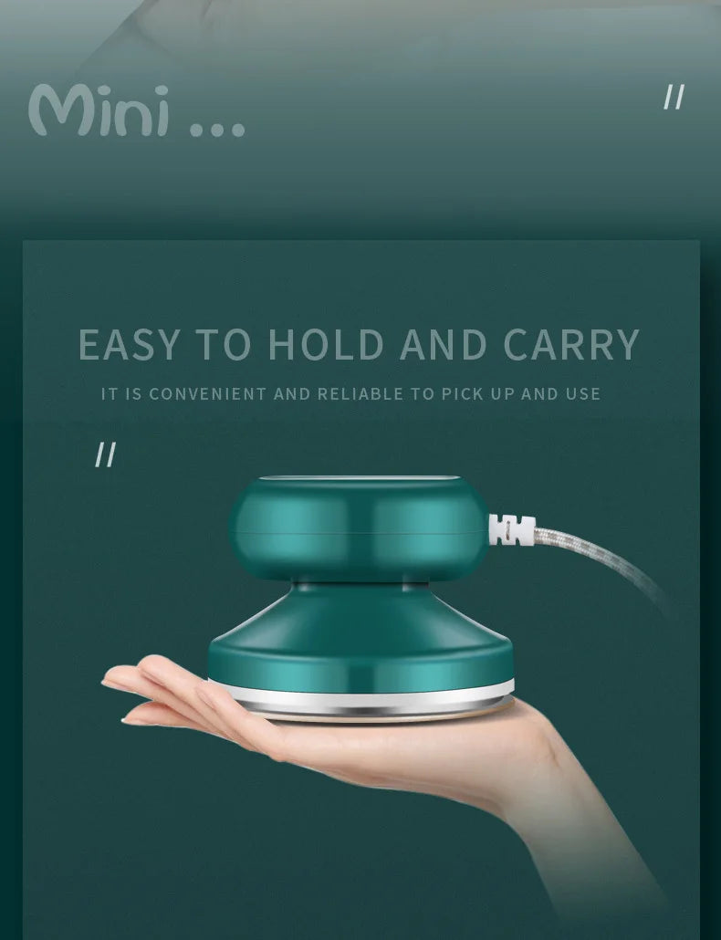 Máquina de passar roupa portátil JIQI, base de cerâmica e titânio, para uso doméstico e viagens