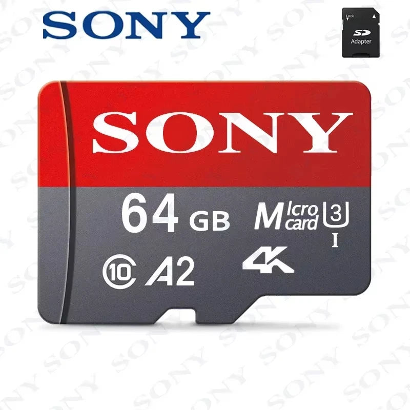 Cartão de memória Sony TF 1 TB Cartão Micro SD de alta velocidade 128 GB 1 TB 512 GB 256 GB A2 U3 V30 Cartões flash SD TF para telefone Xiaomi Computador