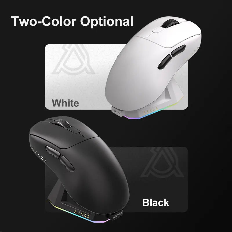 Mouse sem fio com fio leve AJAZZ AJ179 PRO PAW3395 com base de carregamento magnética ergonômico e macro para jogos para PC e laptop