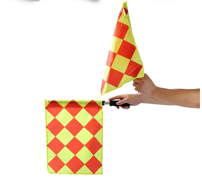 1/2 peças bandeira de árbitro de futebol Fair Play Sports match bandeiras de bandeirinha de futebol equipamento de árbitro bandeira de bandeirinha de futebol