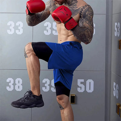 Shorts masculinos com vários bolsos, shorts fitness casuais para praia, esportivos, forrados, skinny, estilo cotidiano, malha camuflada, shorts para corrida