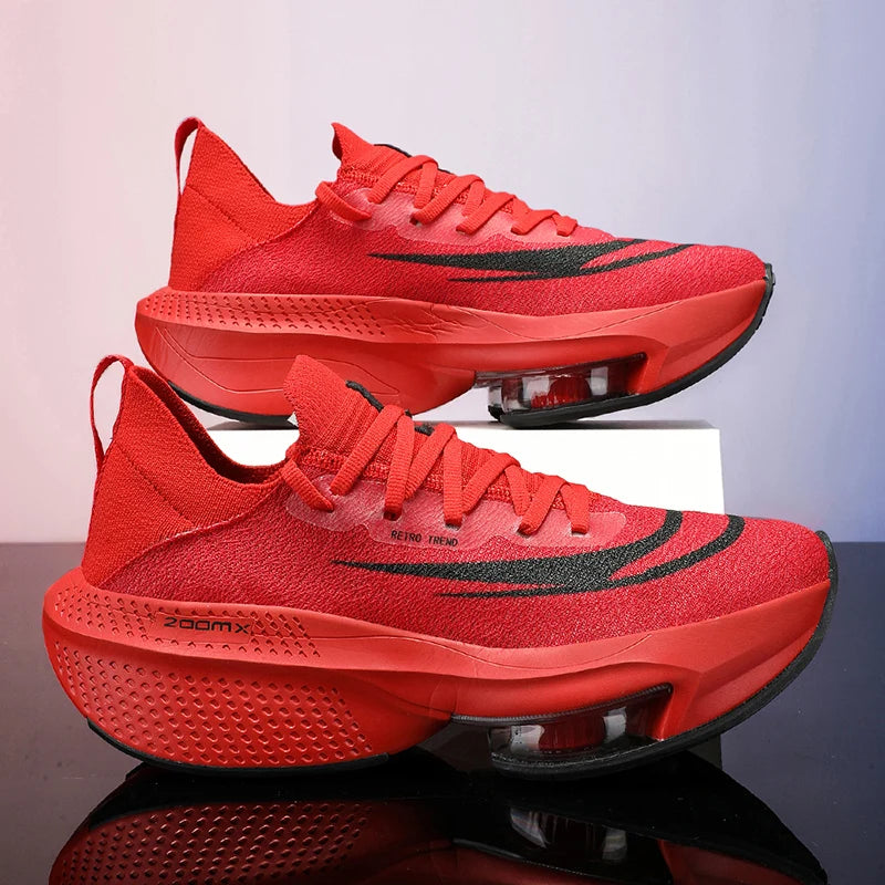Tênis de corrida Air Cushion Especial Maratona Masculino Esportivo Respirável Leve Feminino Confortável Atlético Antiderrapante Tênis