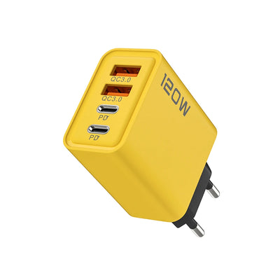 Carregador USB C PD com 4 portas, carregamento rápido 3.0 tipo C, adaptador de carregamento rápido para iPhone 15 14 Samsung Xiaomi Huawei