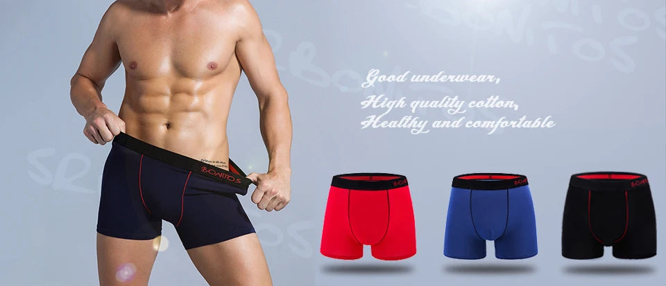 4 peças boxers longos para homens roupa íntima plus size calcinhas masculinas sexy pernas longas cuecas de algodão boxer masculino moda masculina tronco