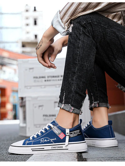 Sapatos casuais masculinos de lona, tênis masculinos respiráveis, calçados esportivos masculinos, sapato de tecido preto, tendência, letra, sapato masculino, tênis de cano baixo