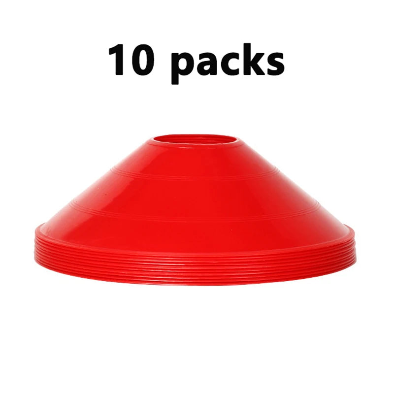 Conjunto de 10 cones para treinamento de futebol, equipamento para crianças, cones de disco profissional, exercícios de agilidade, evitando obstáculos, acessórios de treinamento esportivo
