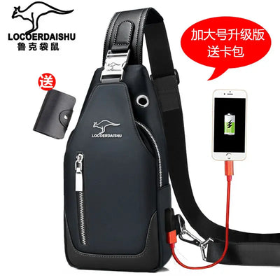 Bolsa de peito masculina nova moda estilo coreano casual esportiva à prova d'água bolsa de peito oxford transversal para homens bolsa de ombro mensageiro