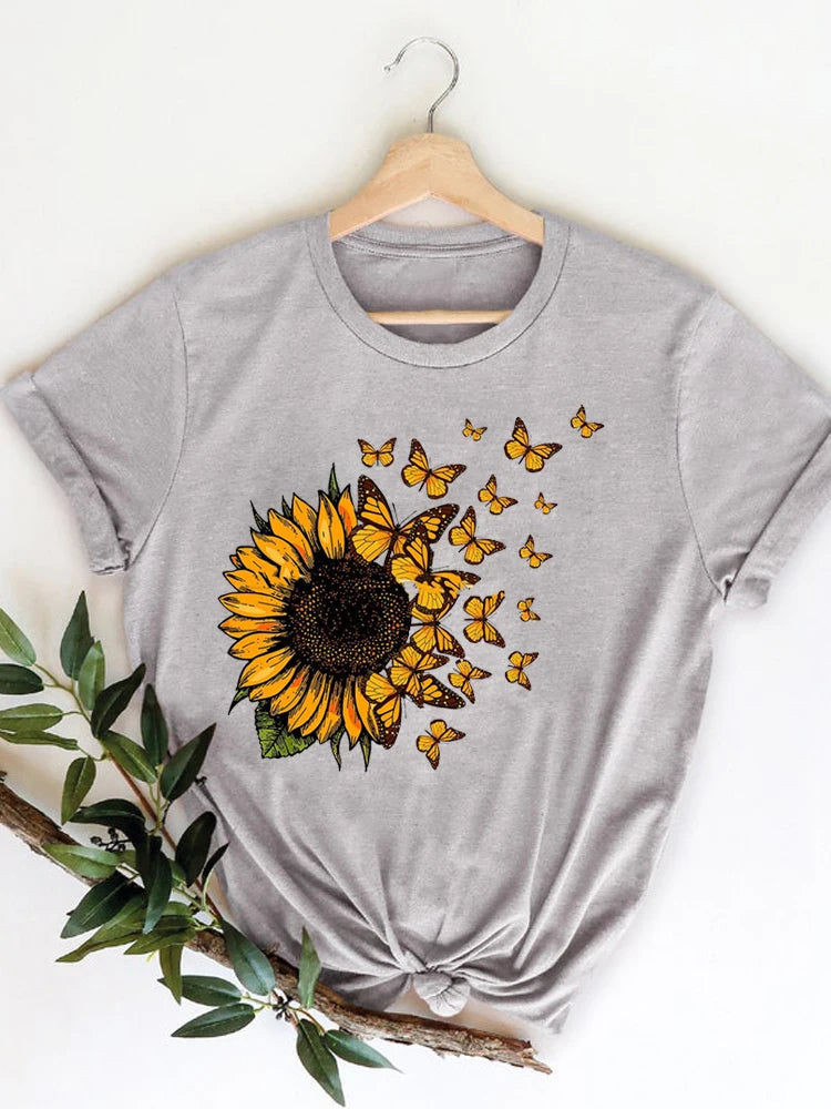 Roupas de verão leopardo amor coração doce moda feminina camisetas casuais manga curta regular camiseta feminina gráfica roupas