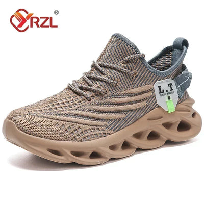 YRZL Tênis Esportivo Masculino Preto para Corrida Tênis Casual para Área Externa Malha Respirável Feminino Leve Absorção de Impacto Tênis Preto